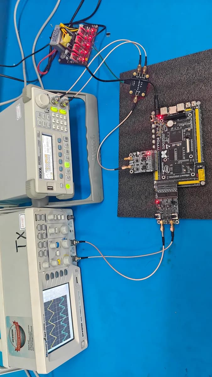 学生使用仪器验证信号处理项目